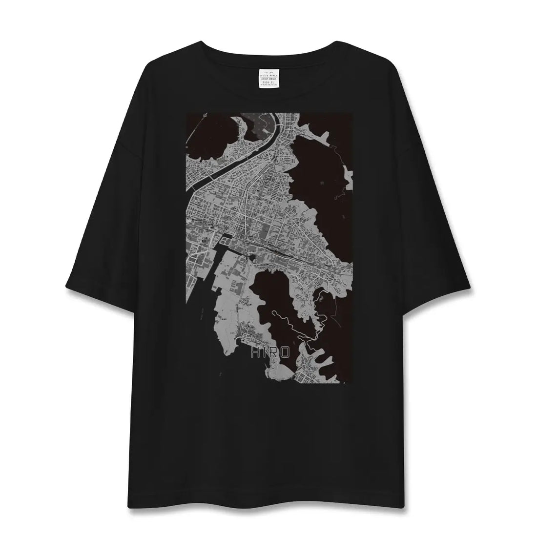 【広(広島県)】地図柄ビッグシルエットTシャツ