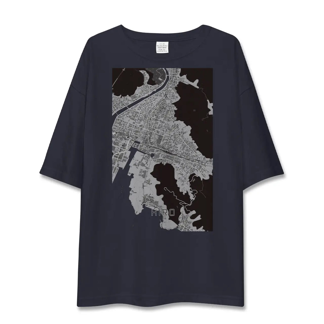 【広(広島県)】地図柄ビッグシルエットTシャツ