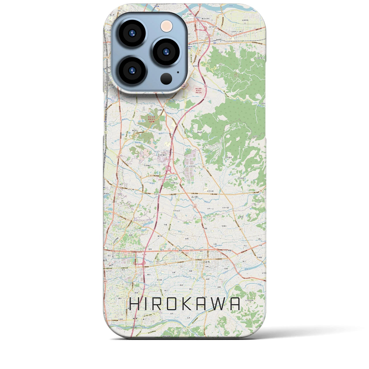 【広川】地図柄iPhoneケース（バックカバータイプ・ナチュラル）iPhone 13 Pro Max 用