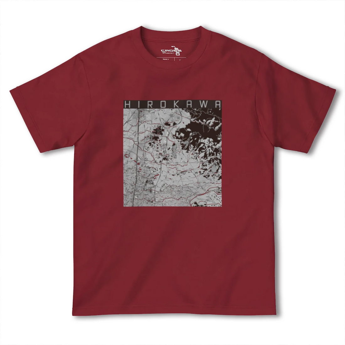 【広川(福岡県)】地図柄ヘビーウェイトTシャツ