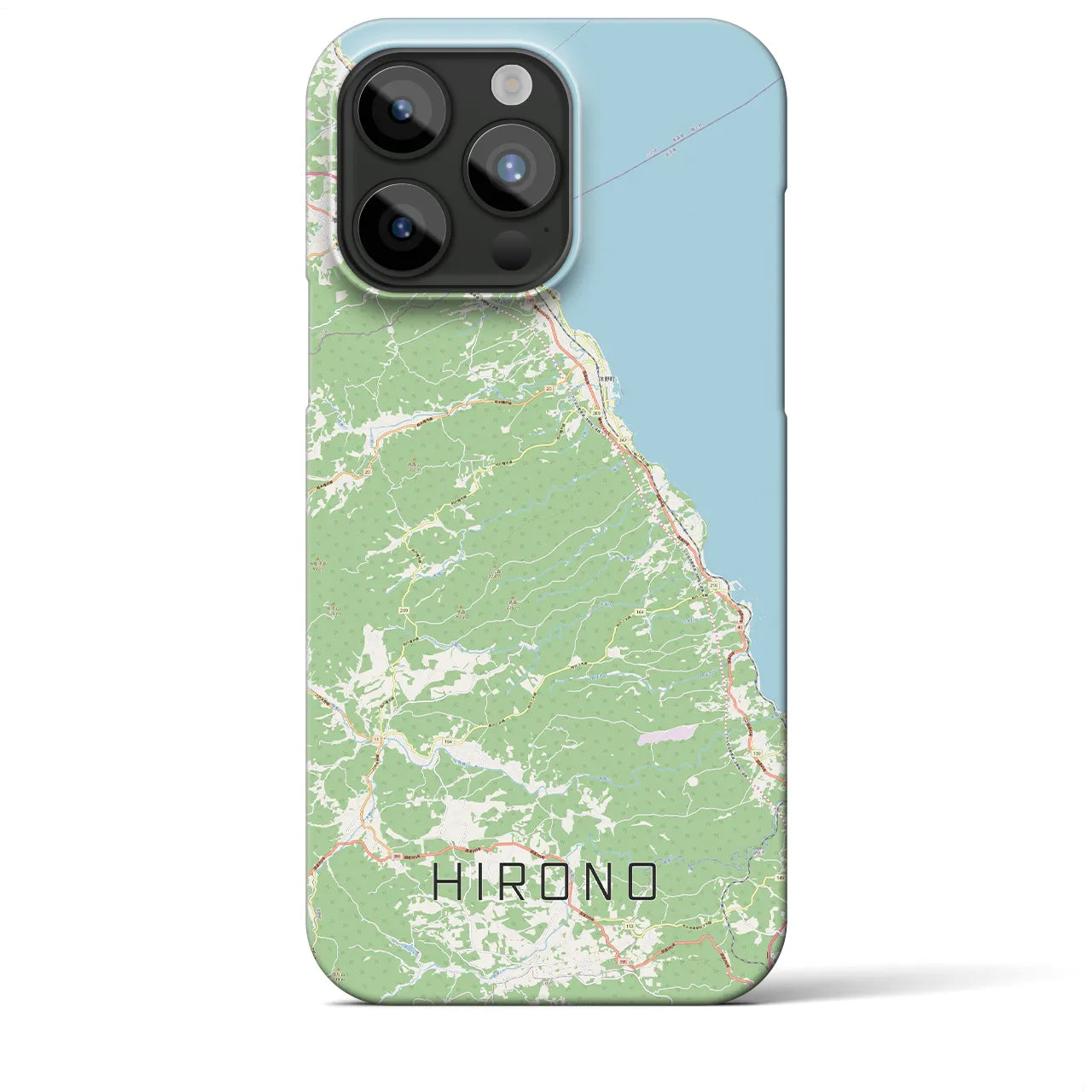【洋野】地図柄iPhoneケース（バックカバータイプ・ナチュラル）iPhone 15 Pro Max 用