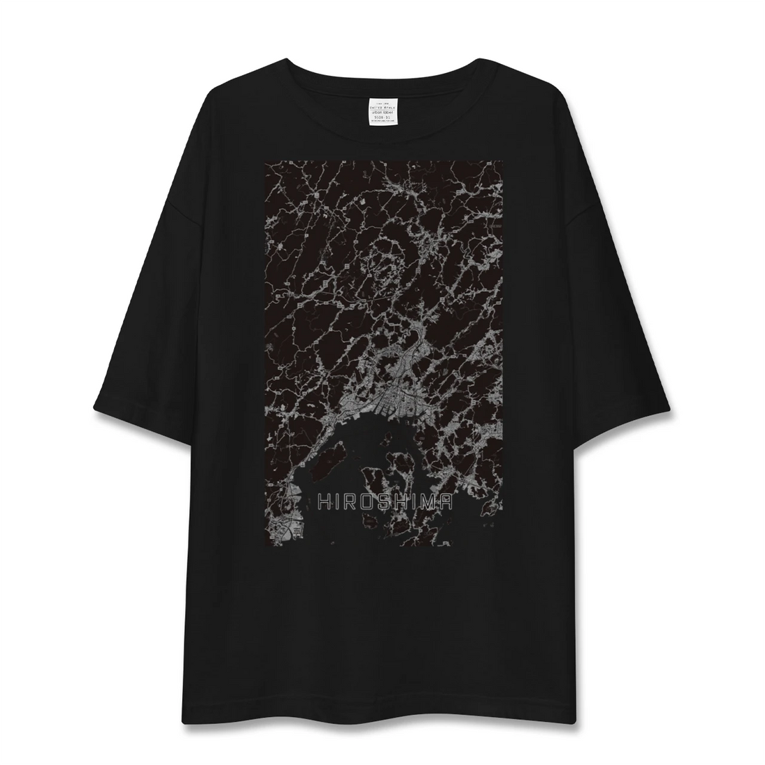 【広島2（広島県）】地図柄ビッグシルエットTシャツ