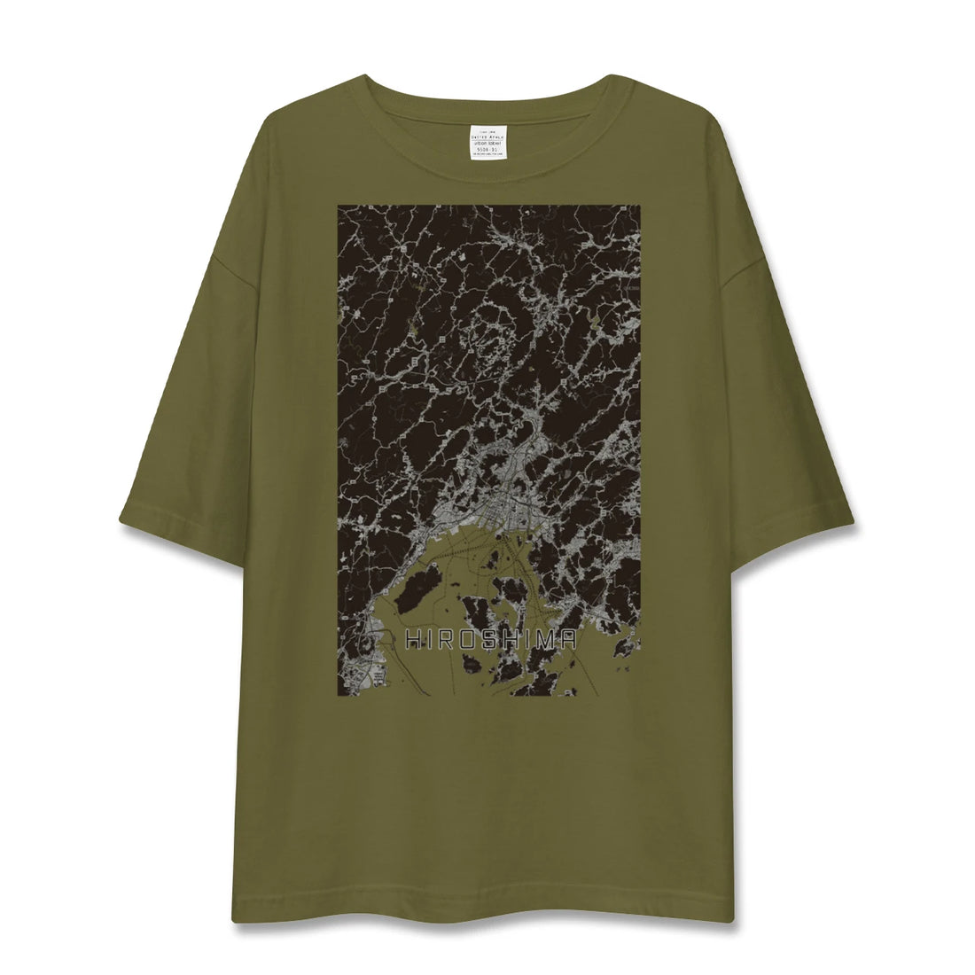 【広島2(広島県)】地図柄ビッグシルエットTシャツ