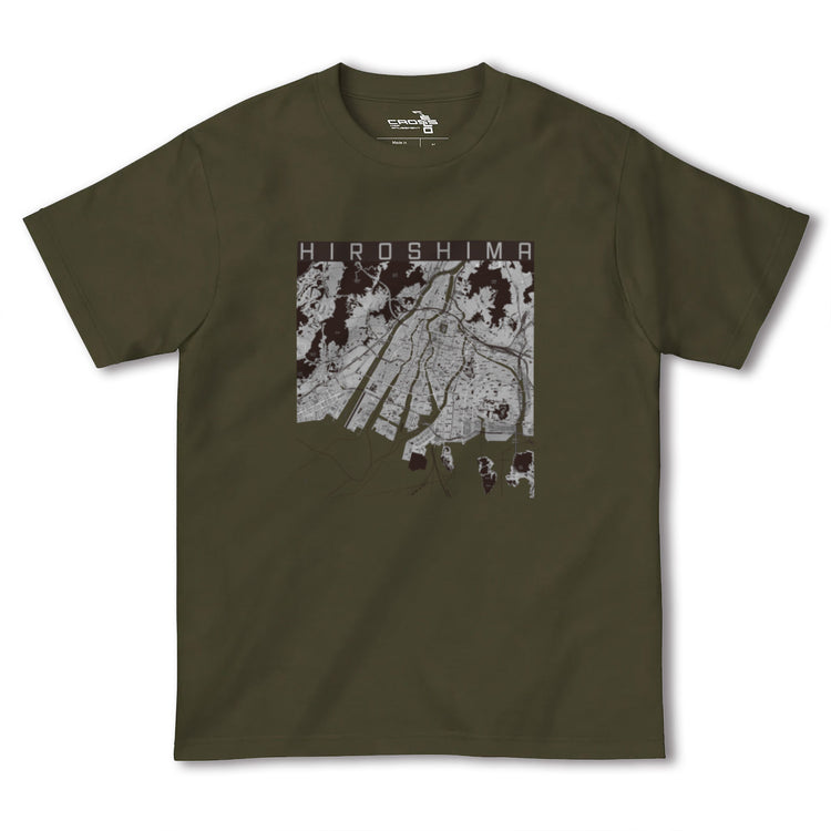 【広島（広島県）】地図柄ヘビーウェイトTシャツ