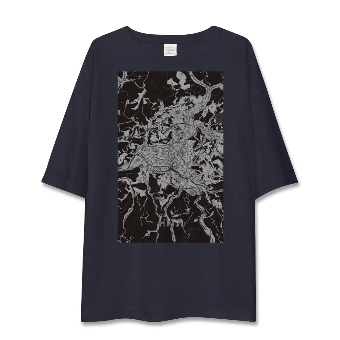 【日田2（大分県）】地図柄ビッグシルエットTシャツ