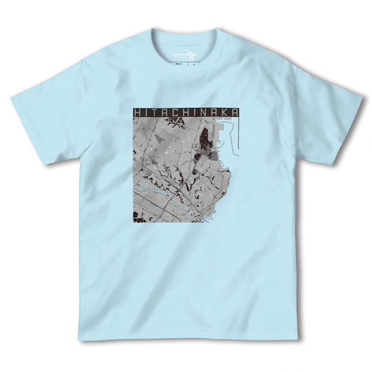 【ひたちなか（茨城県）】地図柄ヘビーウェイトTシャツ