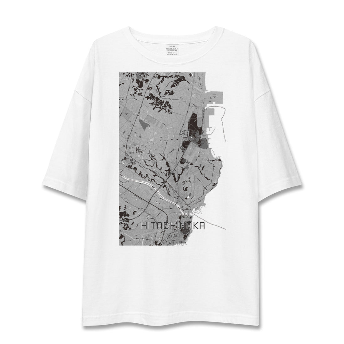 【ひたちなか(茨城県)】地図柄ビッグシルエットTシャツ