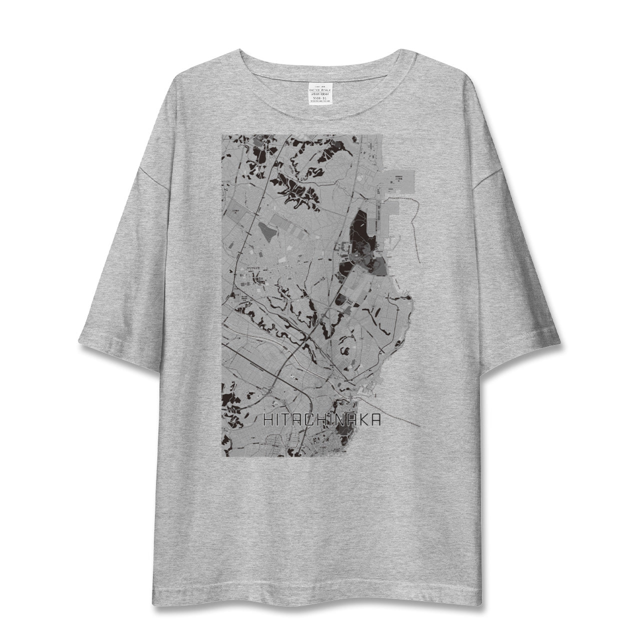 【ひたちなか（茨城県）】地図柄ビッグシルエットTシャツ