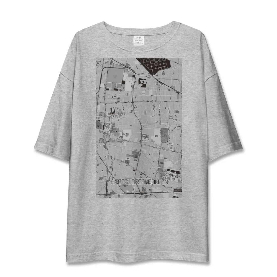 【一橋学園(東京都)】地図柄ビッグシルエットTシャツ