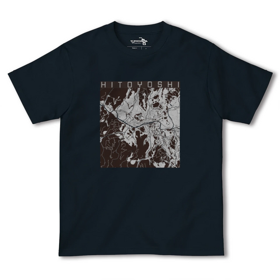 【人吉（熊本県）】地図柄ヘビーウェイトTシャツ