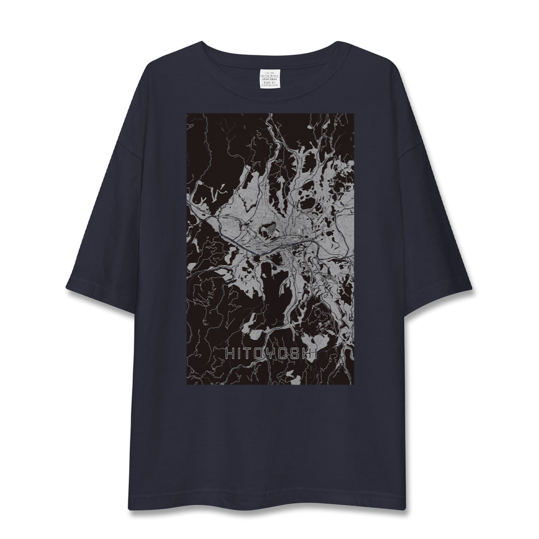 【人吉（熊本県）】地図柄ビッグシルエットTシャツ