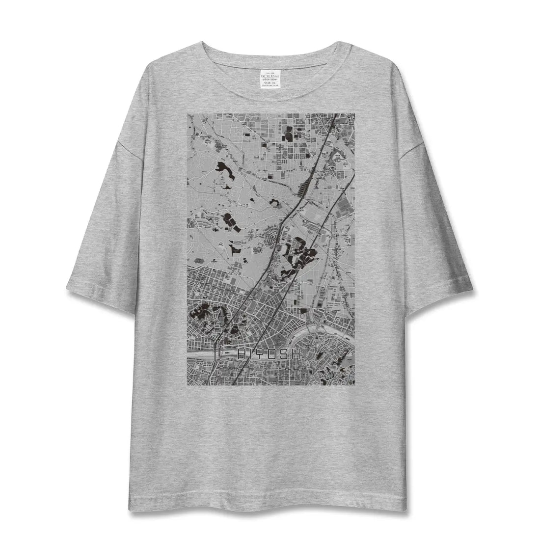 【日吉（神奈川県）】地図柄ビッグシルエットTシャツ