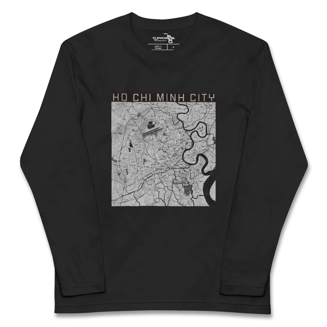 【ホーチミン(ベトナム)】地図柄ロングスリーブTシャツ