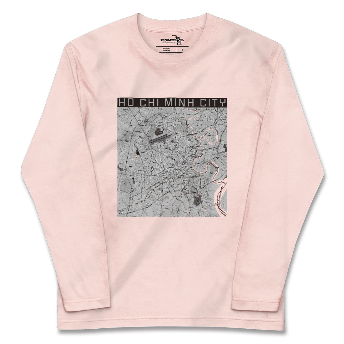 【ホーチミン(ベトナム)】地図柄ロングスリーブTシャツ