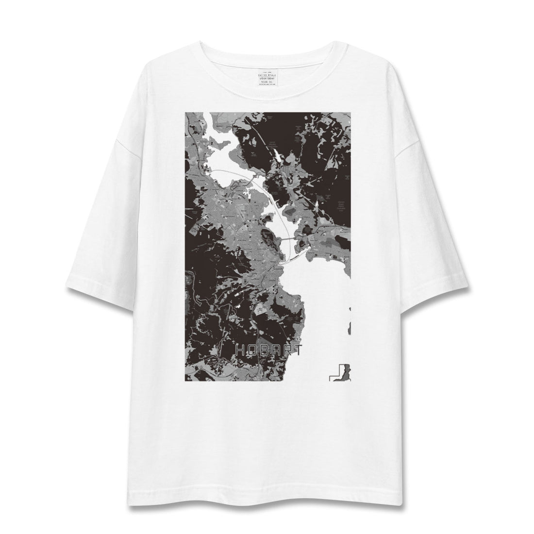 【ホバート(オーストラリア)】地図柄ビッグシルエットTシャツ
