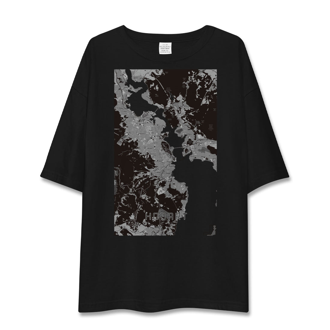 【ホバート(オーストラリア)】地図柄ビッグシルエットTシャツ