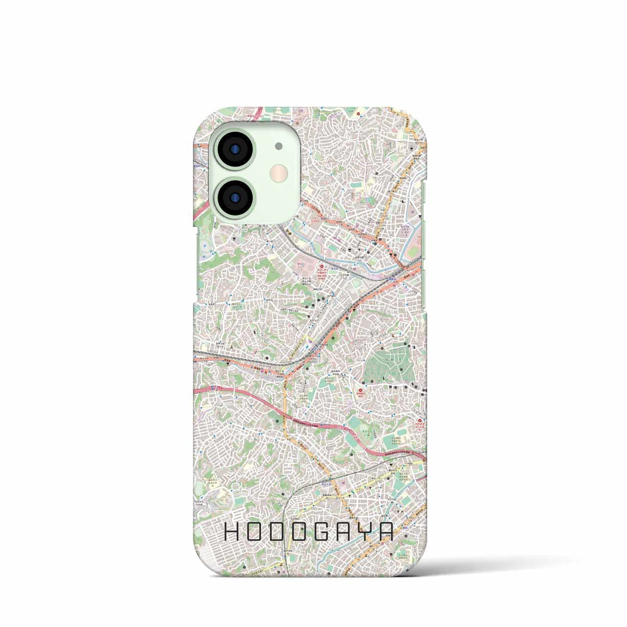 【保土ケ谷】地図柄iPhoneケース（バックカバータイプ・ナチュラル）iPhone 12 mini 用