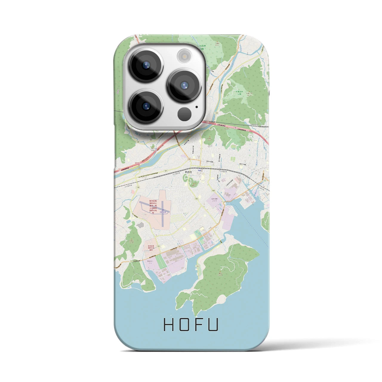【防府】地図柄iPhoneケース（バックカバータイプ・ナチュラル）iPhone 14 Pro 用