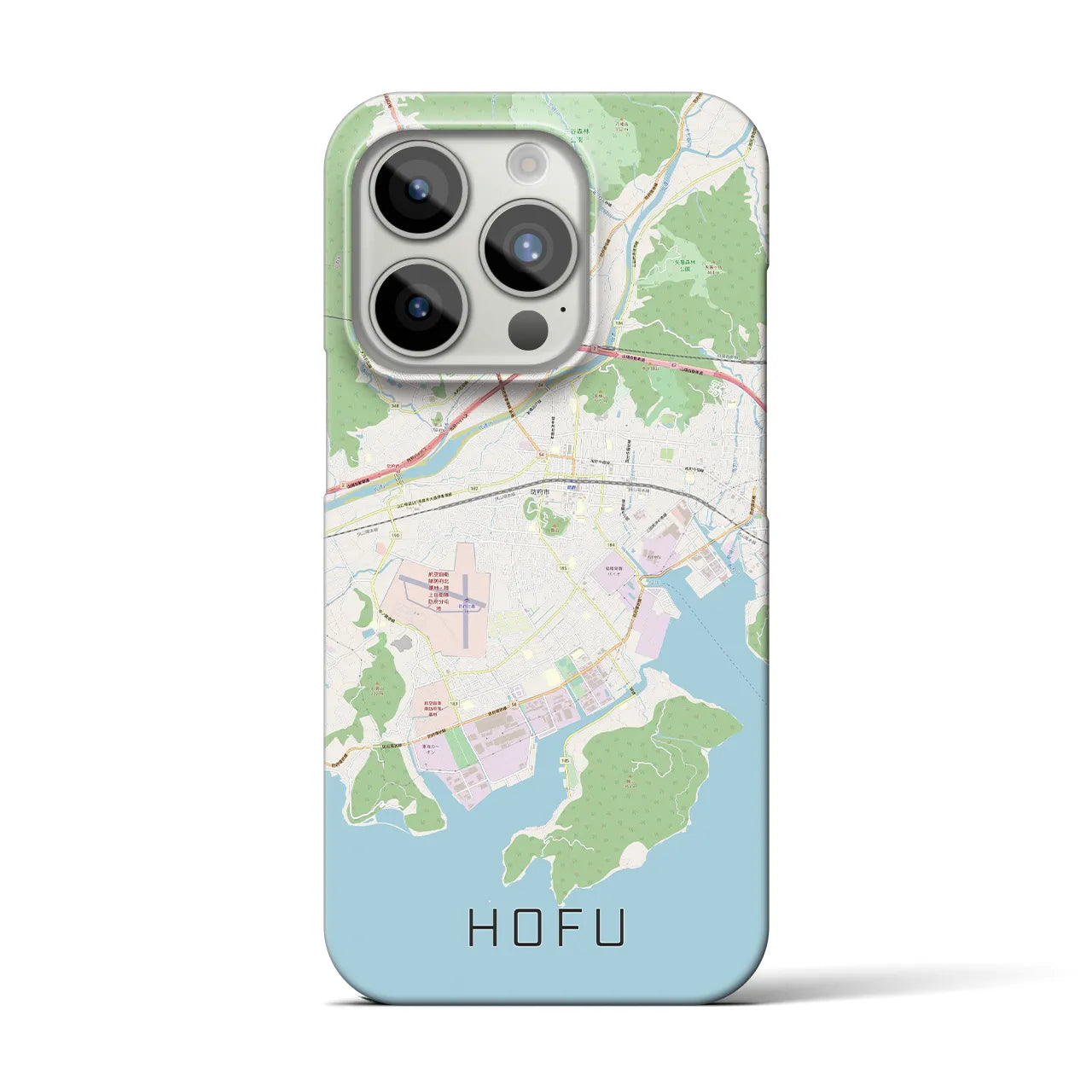 【防府】地図柄iPhoneケース（バックカバータイプ・ナチュラル）iPhone 15 Pro 用