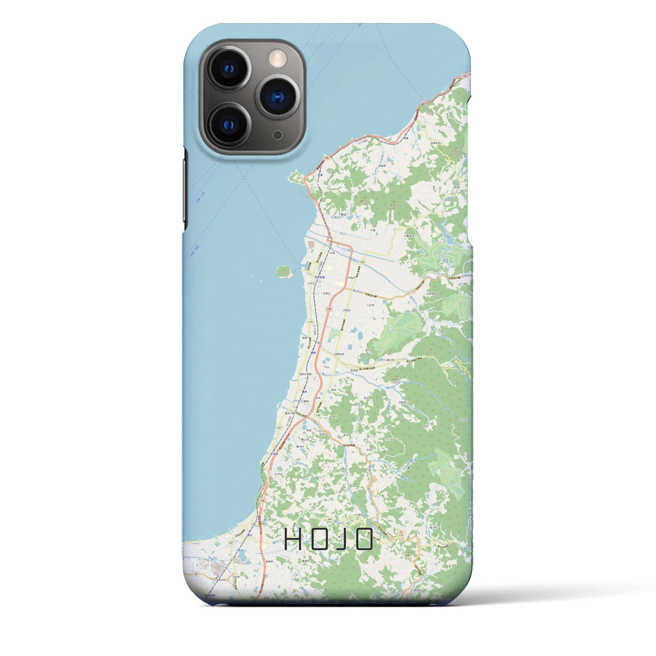 【北条】地図柄iPhoneケース（バックカバータイプ・ナチュラル）iPhone 11 Pro Max 用