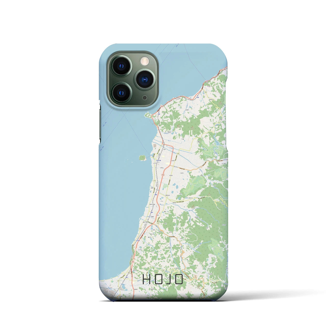 【北条】地図柄iPhoneケース（バックカバータイプ・ナチュラル）iPhone 11 Pro 用