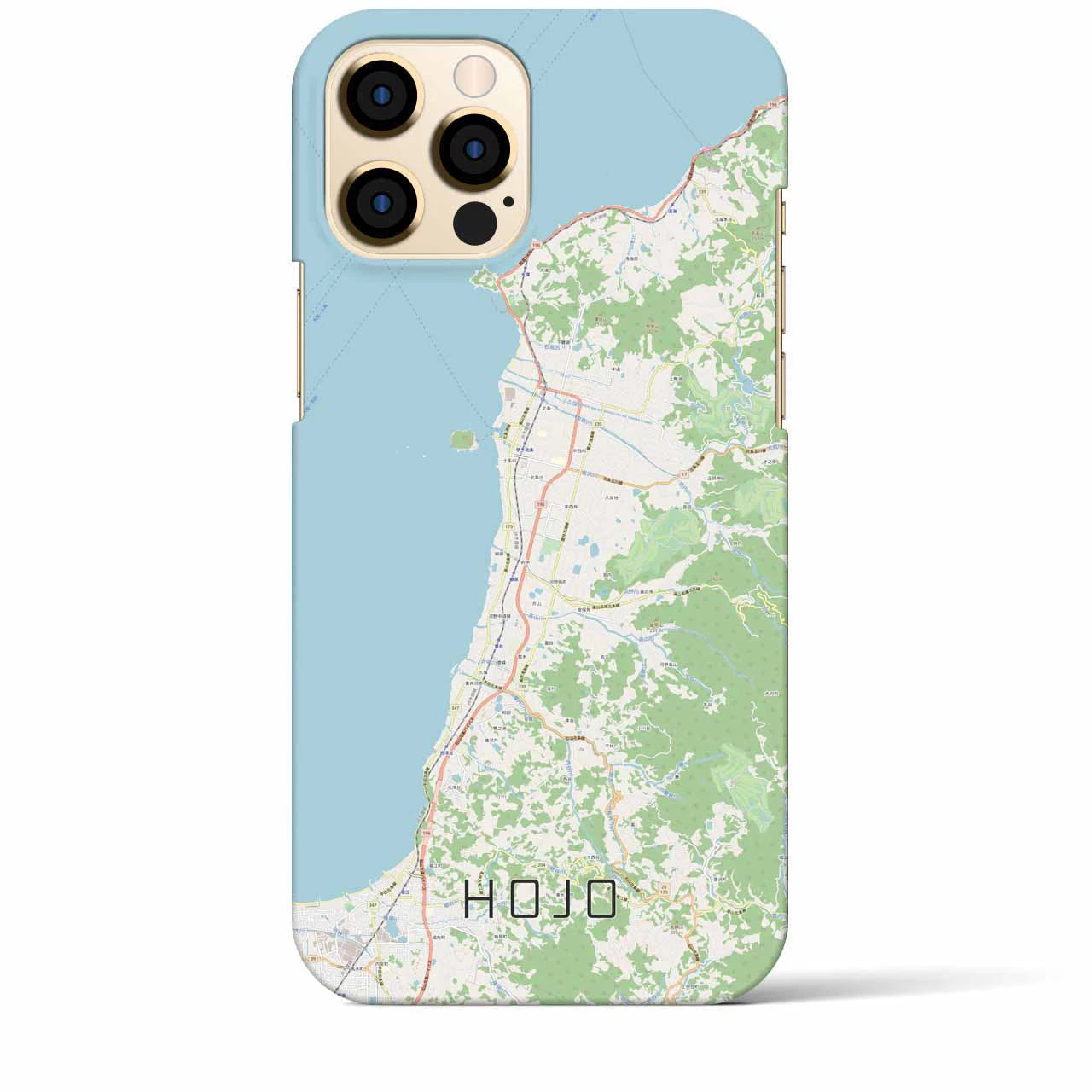 【北条】地図柄iPhoneケース（バックカバータイプ・ナチュラル）iPhone 12 Pro Max 用