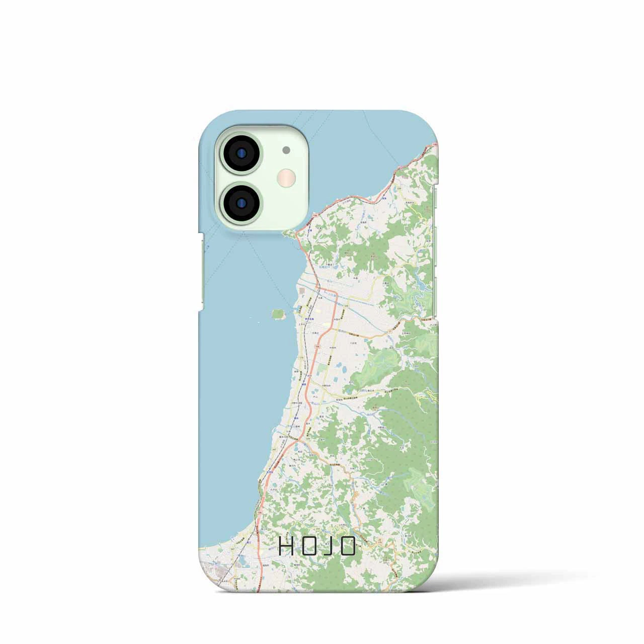 【北条】地図柄iPhoneケース（バックカバータイプ・ナチュラル）iPhone 12 mini 用