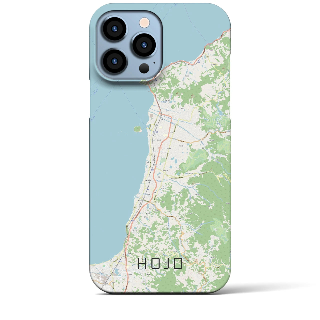 【北条】地図柄iPhoneケース（バックカバータイプ・ナチュラル）iPhone 13 Pro Max 用