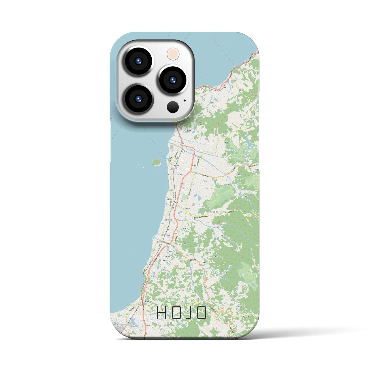 【北条】地図柄iPhoneケース（バックカバータイプ・ナチュラル）iPhone 13 Pro 用