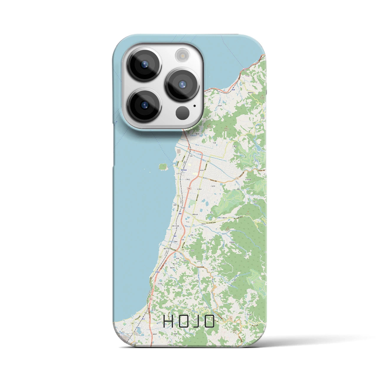 【北条】地図柄iPhoneケース（バックカバータイプ・ナチュラル）iPhone 14 Pro 用