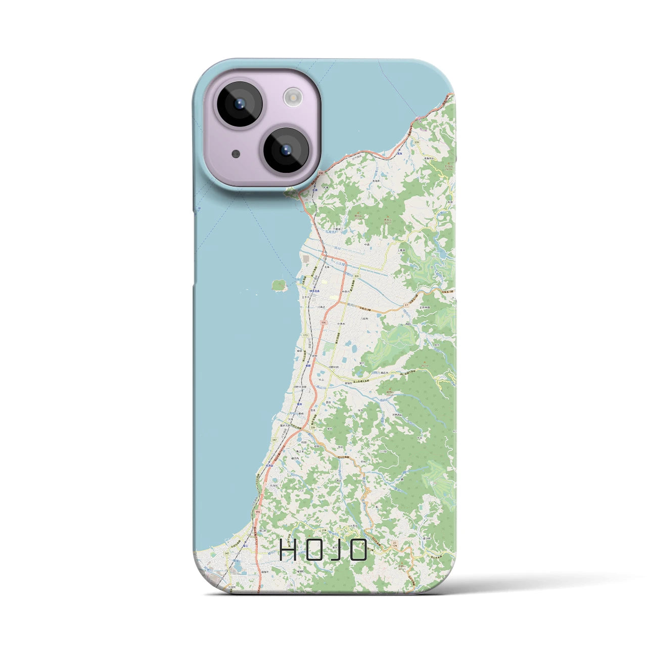 【北条】地図柄iPhoneケース（バックカバータイプ・ナチュラル）iPhone 14 用