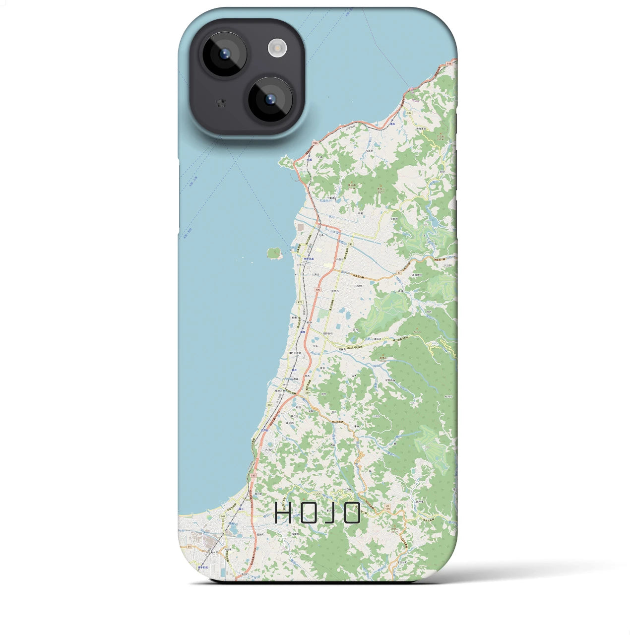 【北条】地図柄iPhoneケース（バックカバータイプ・ナチュラル）iPhone 14 Plus 用