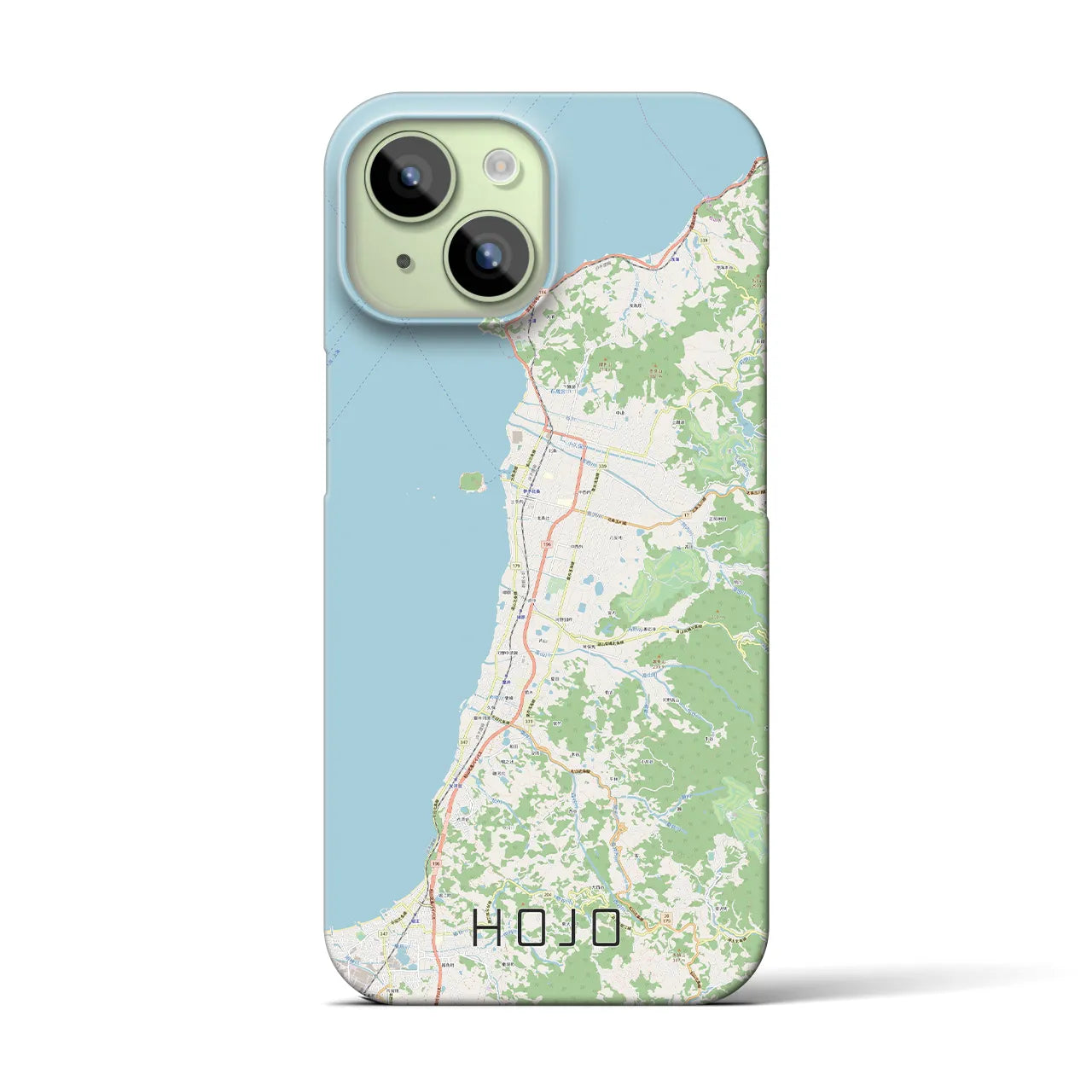 【北条】地図柄iPhoneケース（バックカバータイプ・ナチュラル）iPhone 15 用