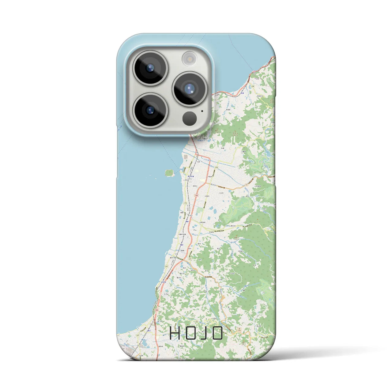 【北条】地図柄iPhoneケース（バックカバータイプ・ナチュラル）iPhone 15 Pro 用