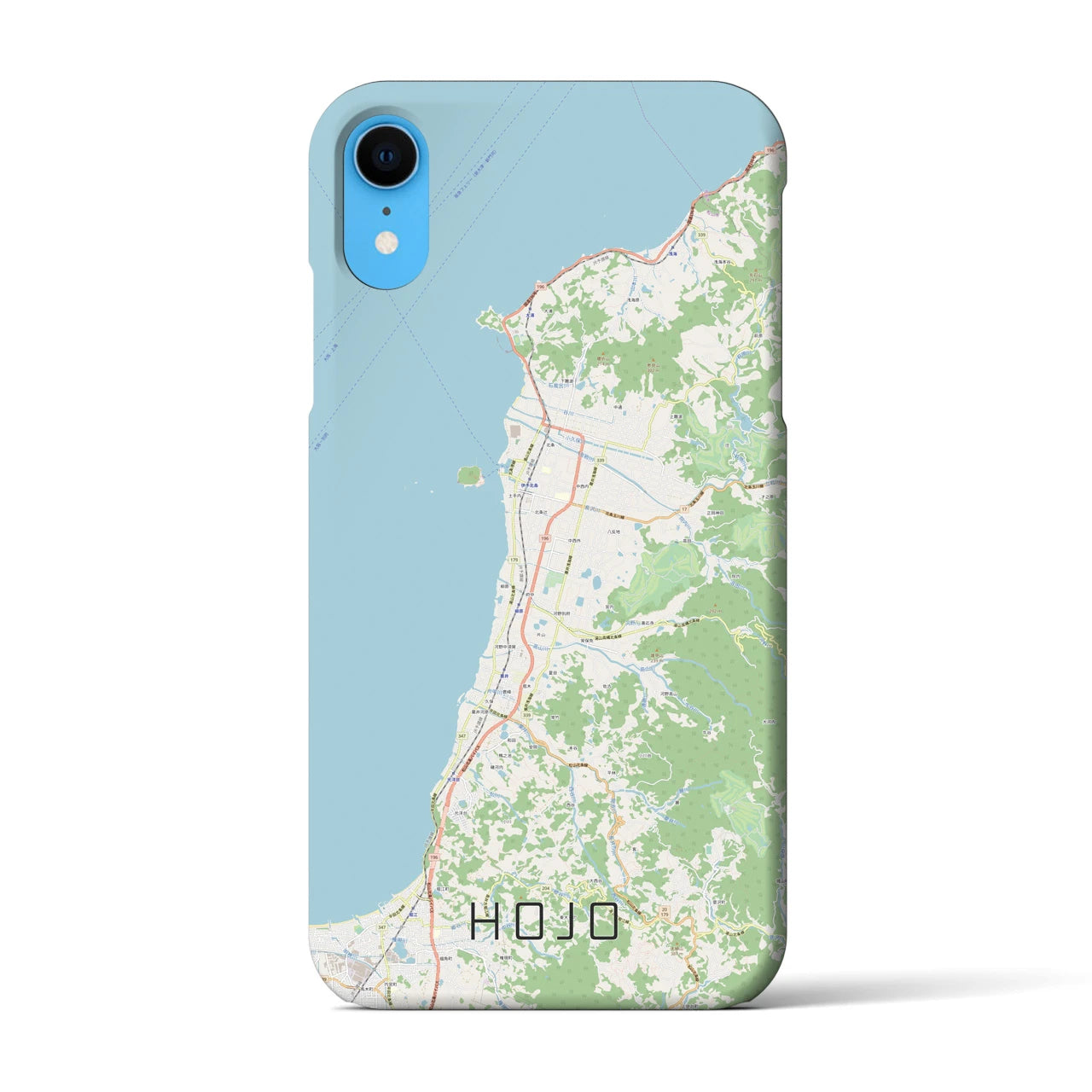 【北条】地図柄iPhoneケース（バックカバータイプ・ナチュラル）iPhone XR 用