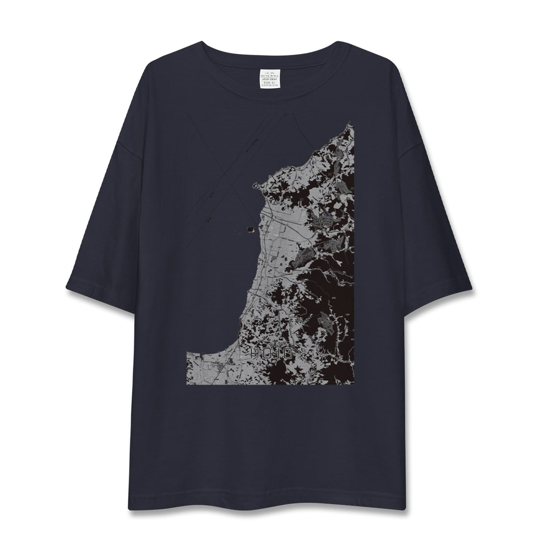 【北条（愛媛県）】地図柄ビッグシルエットTシャツ