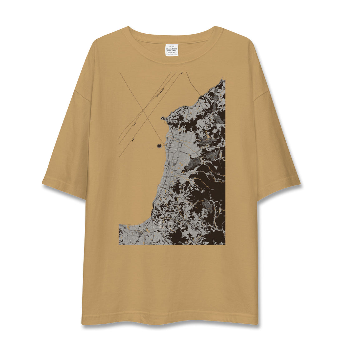 【北条（愛媛県）】地図柄ビッグシルエットTシャツ