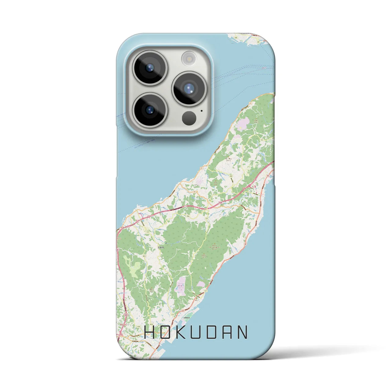 【北淡】地図柄iPhoneケース（バックカバータイプ・ナチュラル）iPhone 15 Pro 用