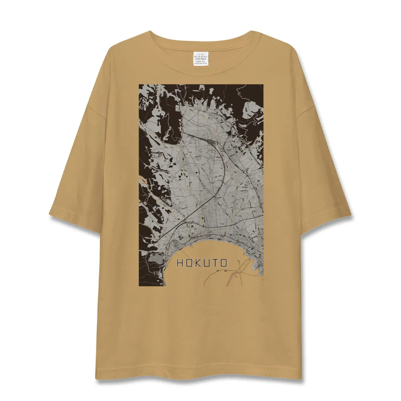 【北斗（北海道）】地図柄ビッグシルエットTシャツ