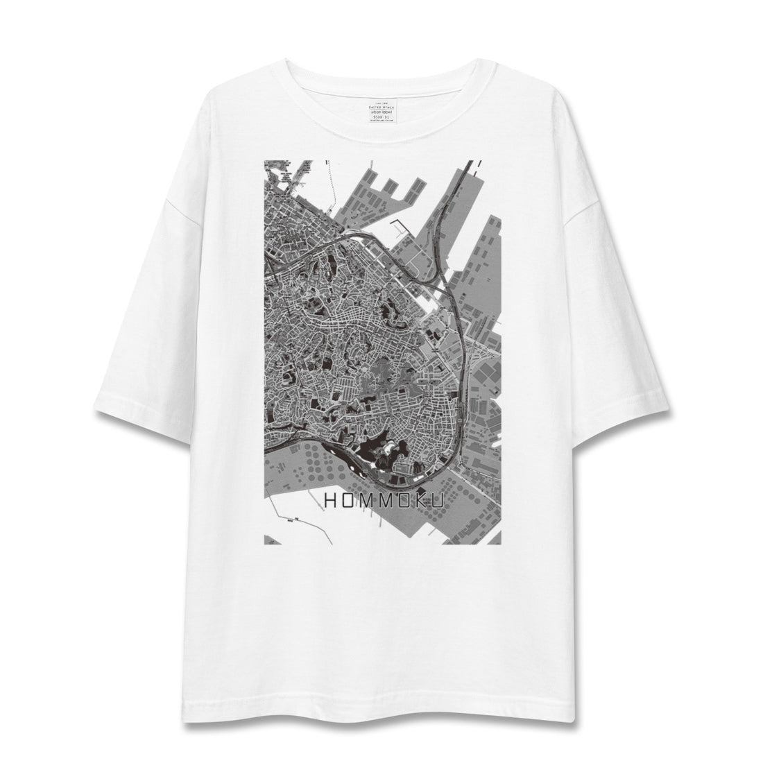 【本牧（神奈川県）】地図柄ビッグシルエットTシャツ