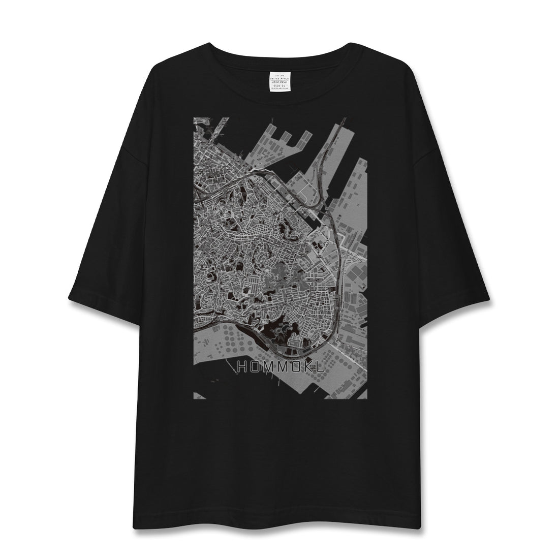 【本牧（神奈川県）】地図柄ビッグシルエットTシャツ