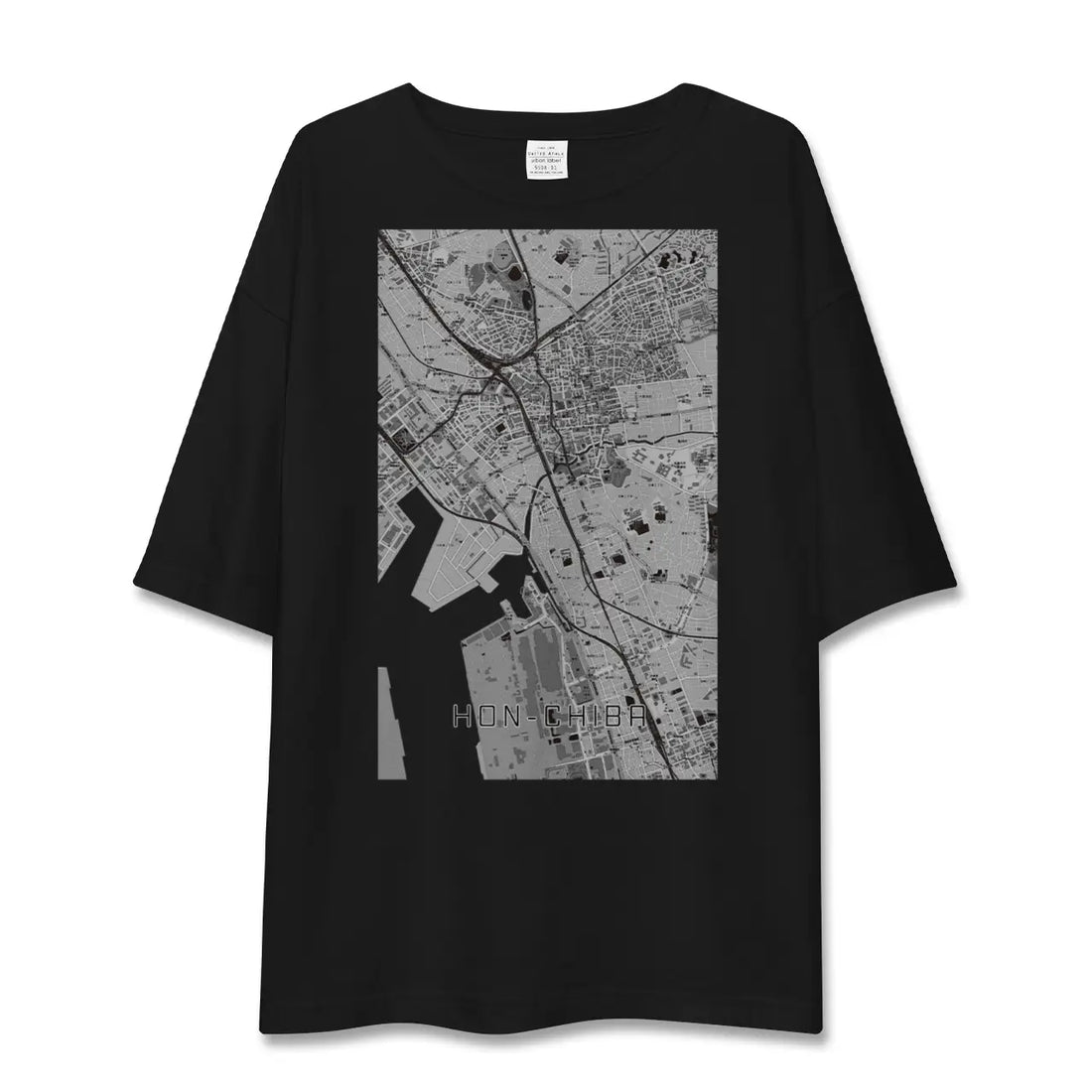 【本千葉（千葉県）】地図柄ビッグシルエットTシャツ