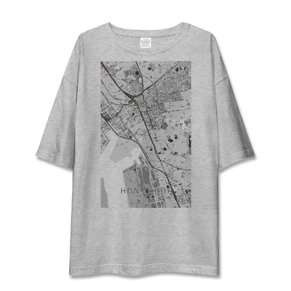 【本千葉（千葉県）】地図柄ビッグシルエットTシャツ