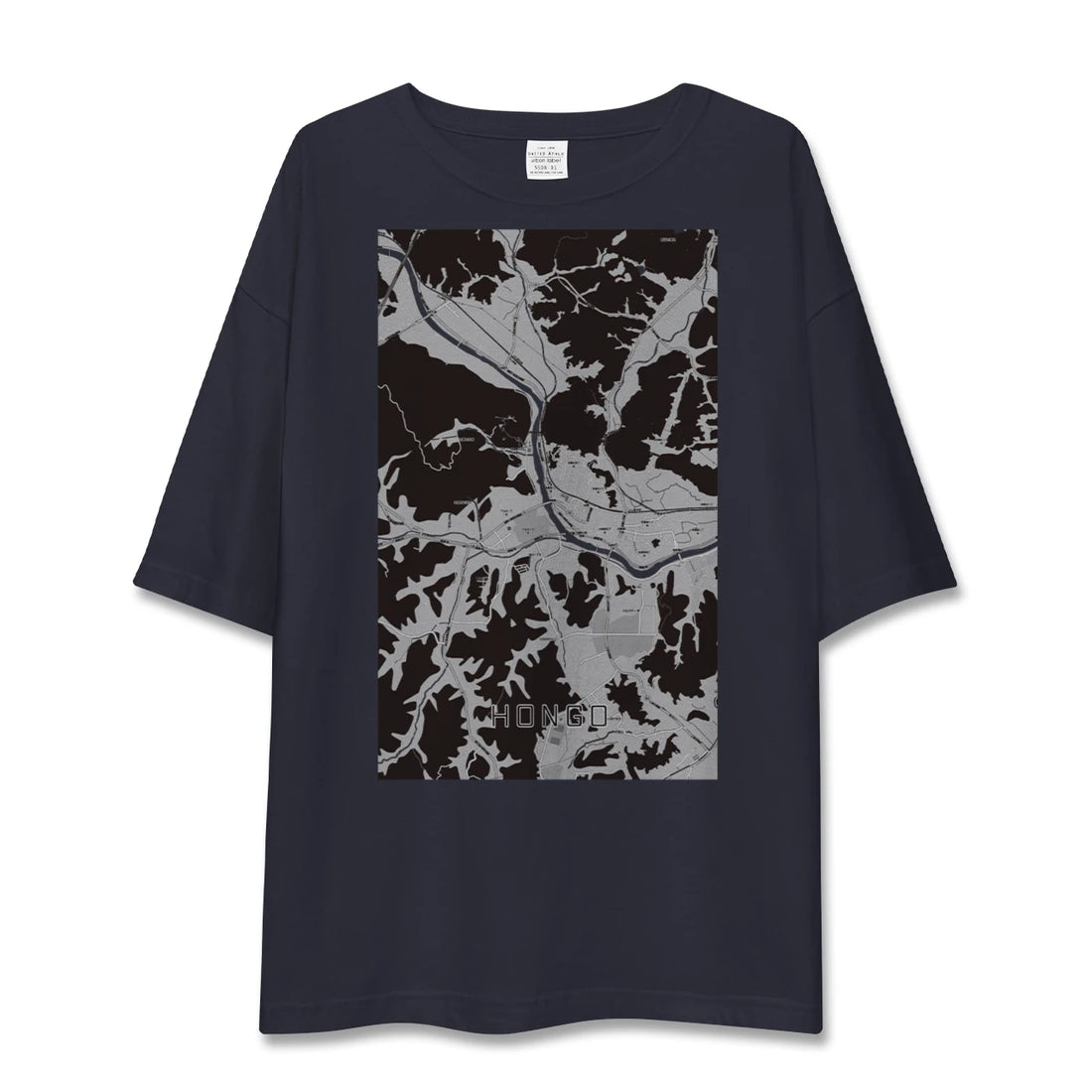 【本郷（広島県）（広島県）】地図柄ビッグシルエットTシャツ
