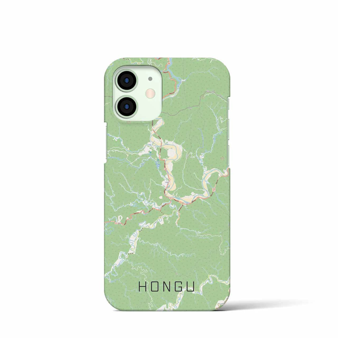 【本宮】地図柄iPhoneケース（バックカバータイプ・ナチュラル）iPhone 12 mini 用