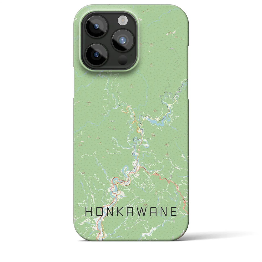 【本川根】地図柄iPhoneケース（バックカバータイプ・ナチュラル）iPhone 15 Pro Max 用