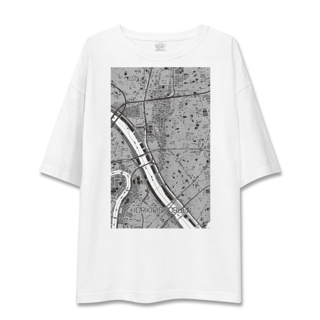 【堀切菖蒲園（東京都）】地図柄ビッグシルエットTシャツ