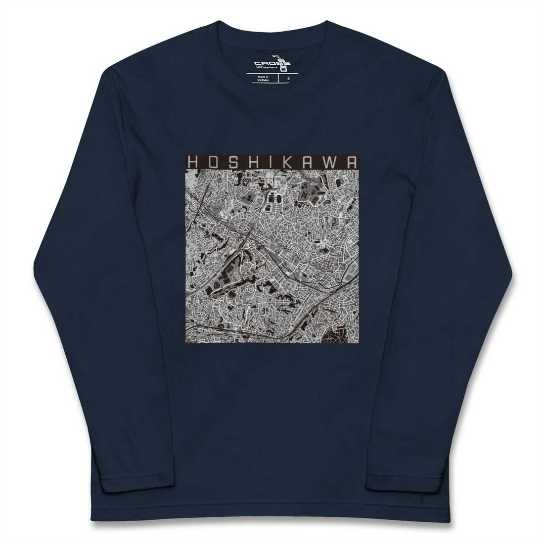 【星川(神奈川県)】地図柄ロングスリーブTシャツ