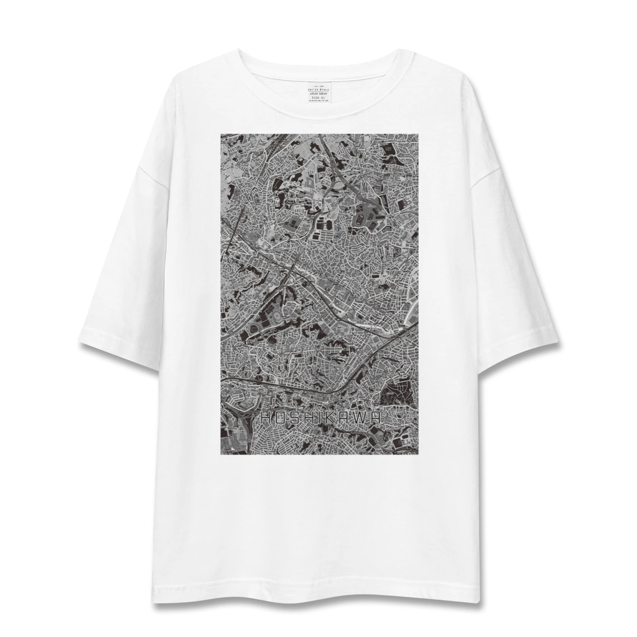 【星川（神奈川県）】地図柄ビッグシルエットTシャツ