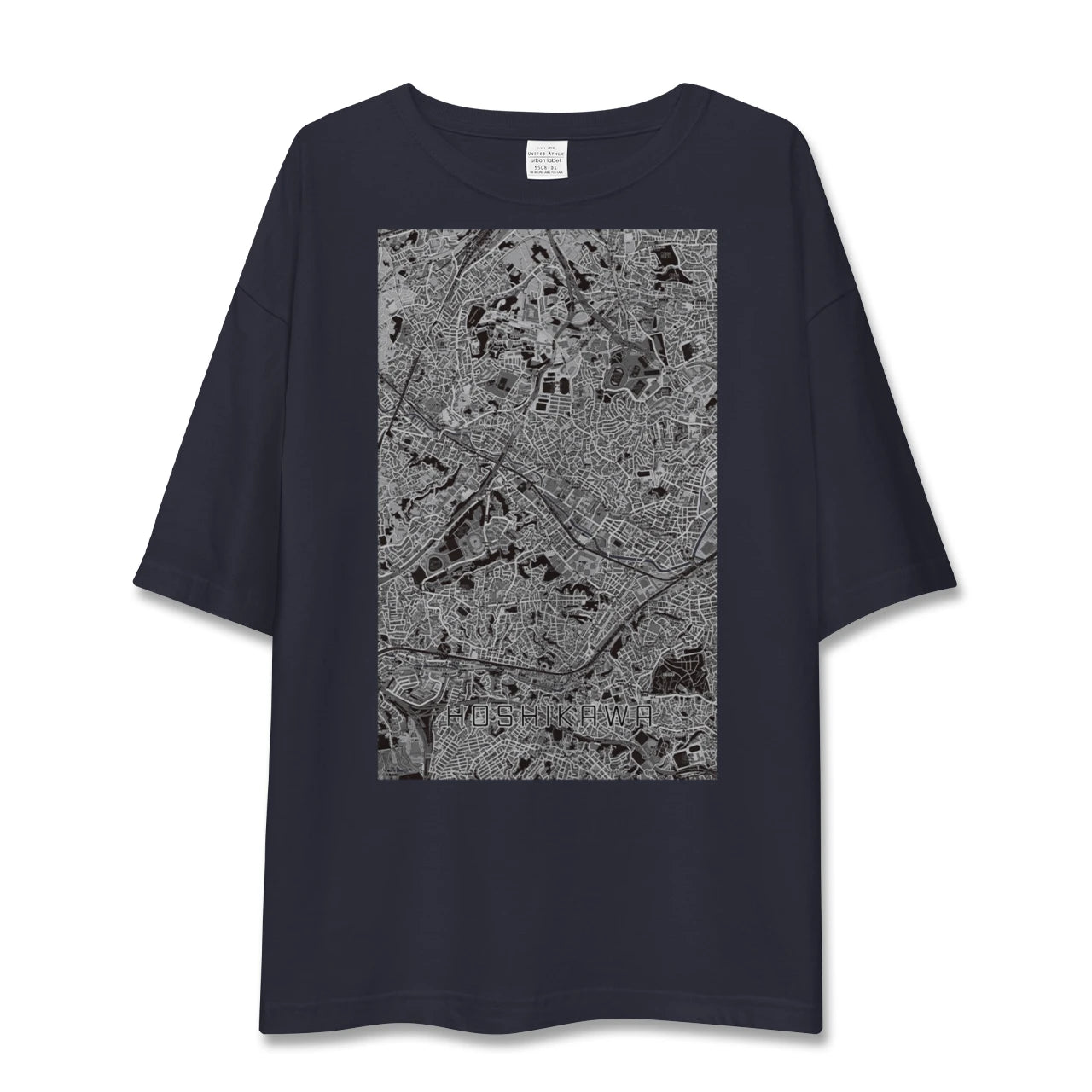 【星川（神奈川県）】地図柄ビッグシルエットTシャツ